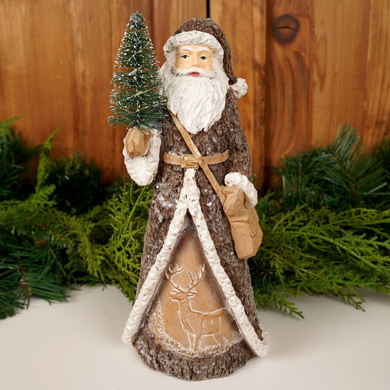 10IN LED CARVED SANTA - Christmas Place