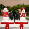 6IN RED WHITE SNOWMAN RED STOCKING HOLDER/2 - Christmas Place