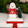 6IN RED WHITE SNOWMAN RED STOCKING HOLDER/2 - Christmas Place