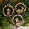 4IN WOODLAND ANTLER WREATH ORN/3 - Christmas Place