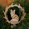 4IN WOODLAND ANTLER WREATH ORN/3 - Christmas Place