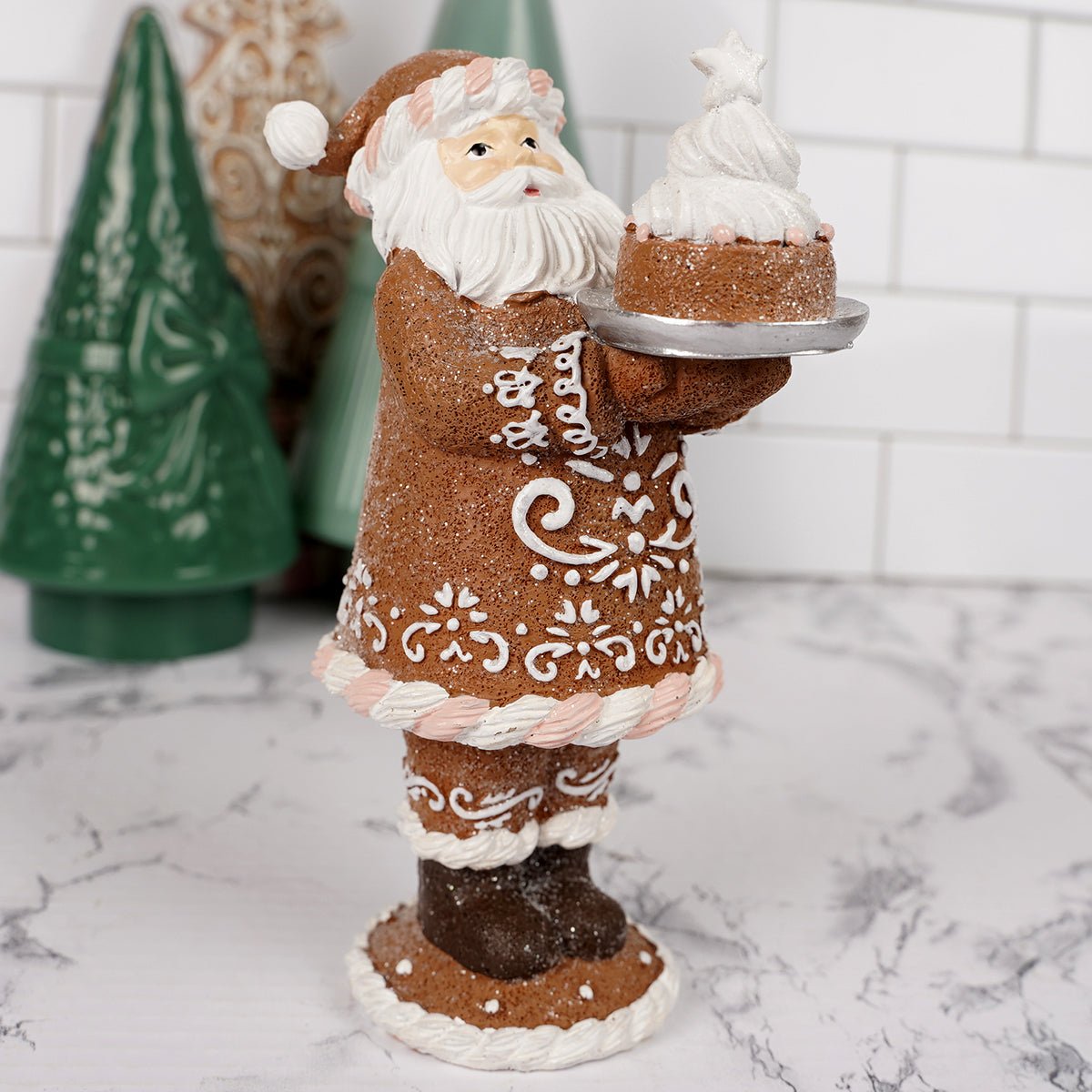 8IN GINGERBREAD SANTA - Christmas Place