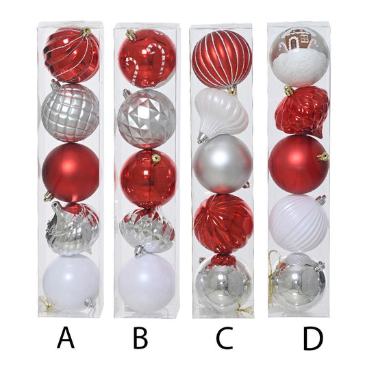 White Red Mini Ornament Set