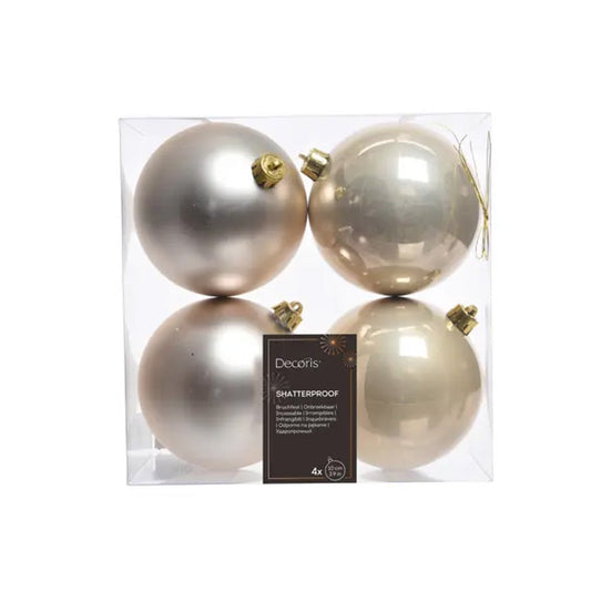 Pearl Boxed Ball Ornaments set Of 4 - Christmas Place