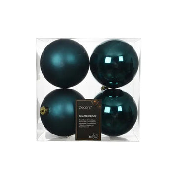 Emerald Boxed Ball Ornaments Set Of 4 - Christmas Place