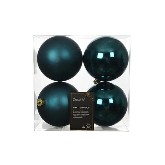 Emerald Boxed Ball Ornaments Set Of 4 - Christmas Place