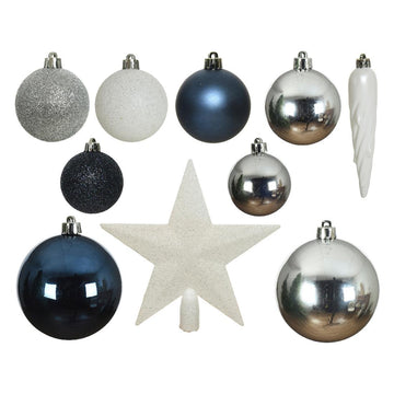 Silver Blue Mini Ornament Set