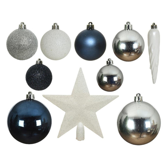 Silver Blue Mini Ornament Set
