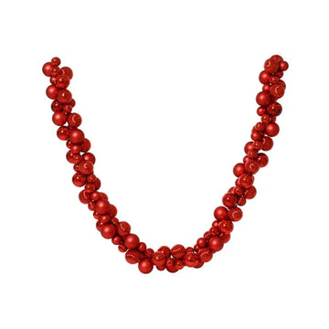 71IN CHRISTMAS RED BALL GARLAND - Christmas Place