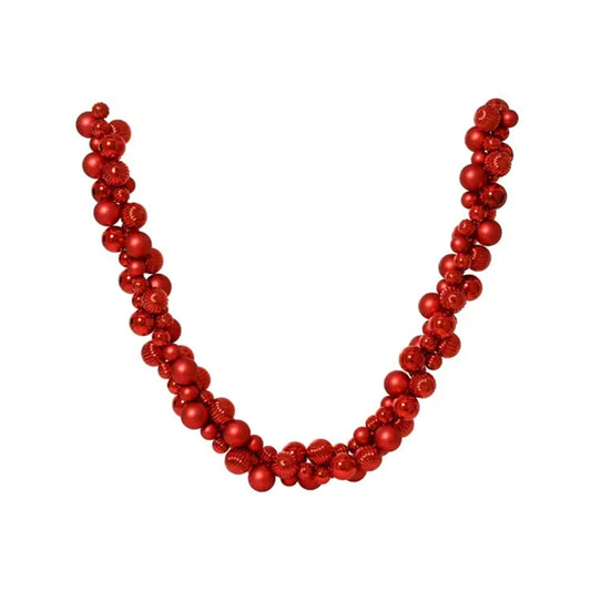 71IN CHRISTMAS RED BALL GARLAND