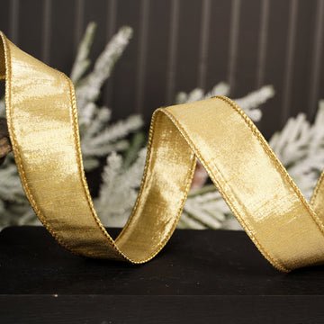 Light Gold Metallic Dupion Ribbon