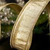 Light Gold Metallic Dupion Ribbon - Christmas Place
