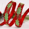 1IN RED METALLIC DUPION JEWEL HOLLY (10)