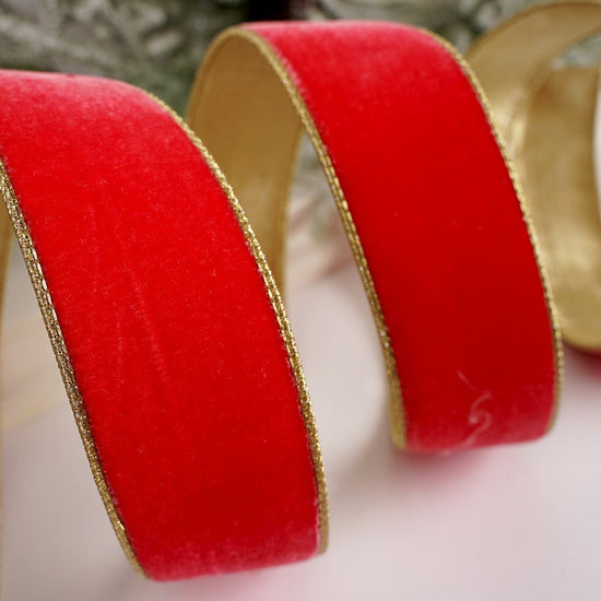 2.5Inch Desert Coral Velvet Ribbon - Christmas Place