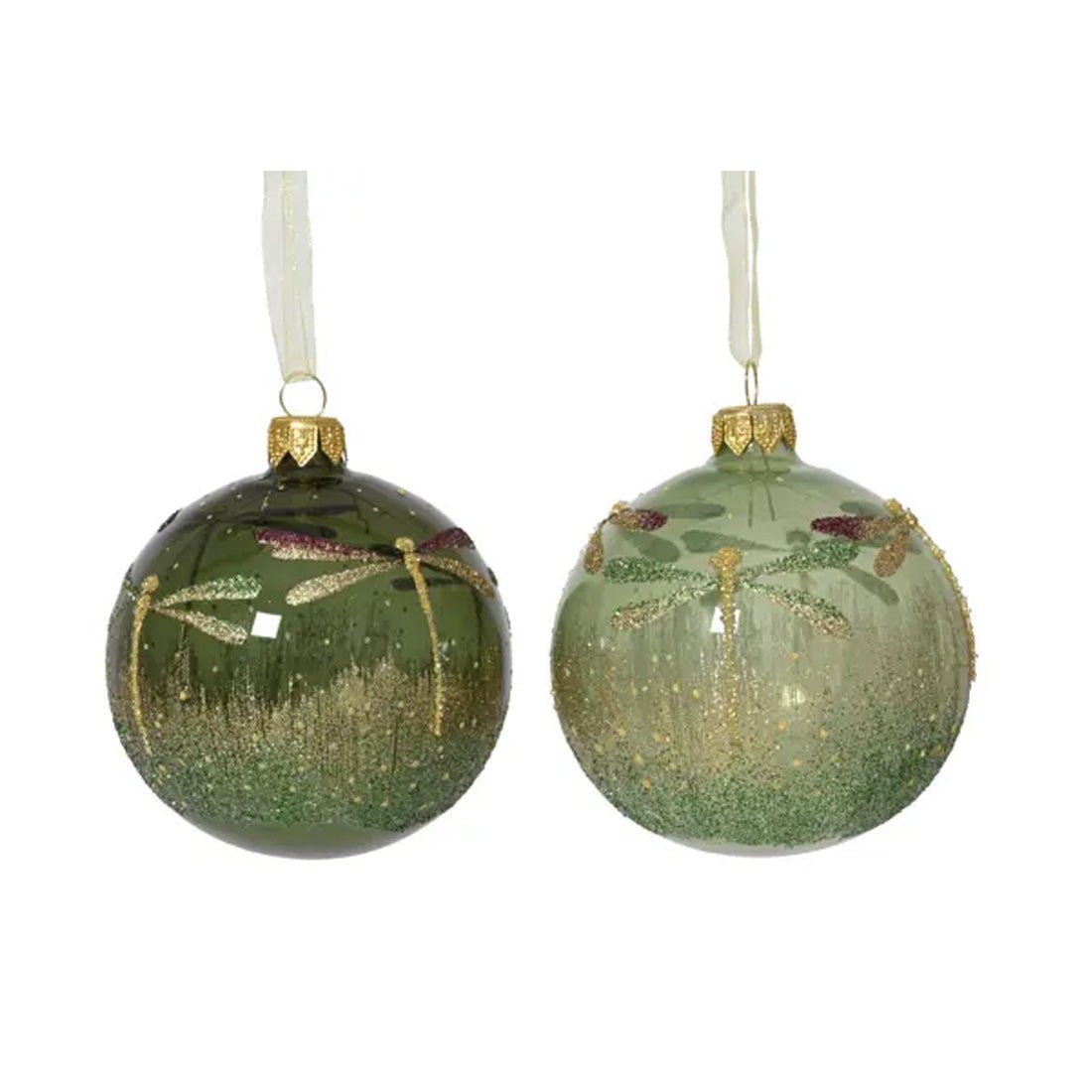 Green Dragonfly Ball Ornament - Christmas Place