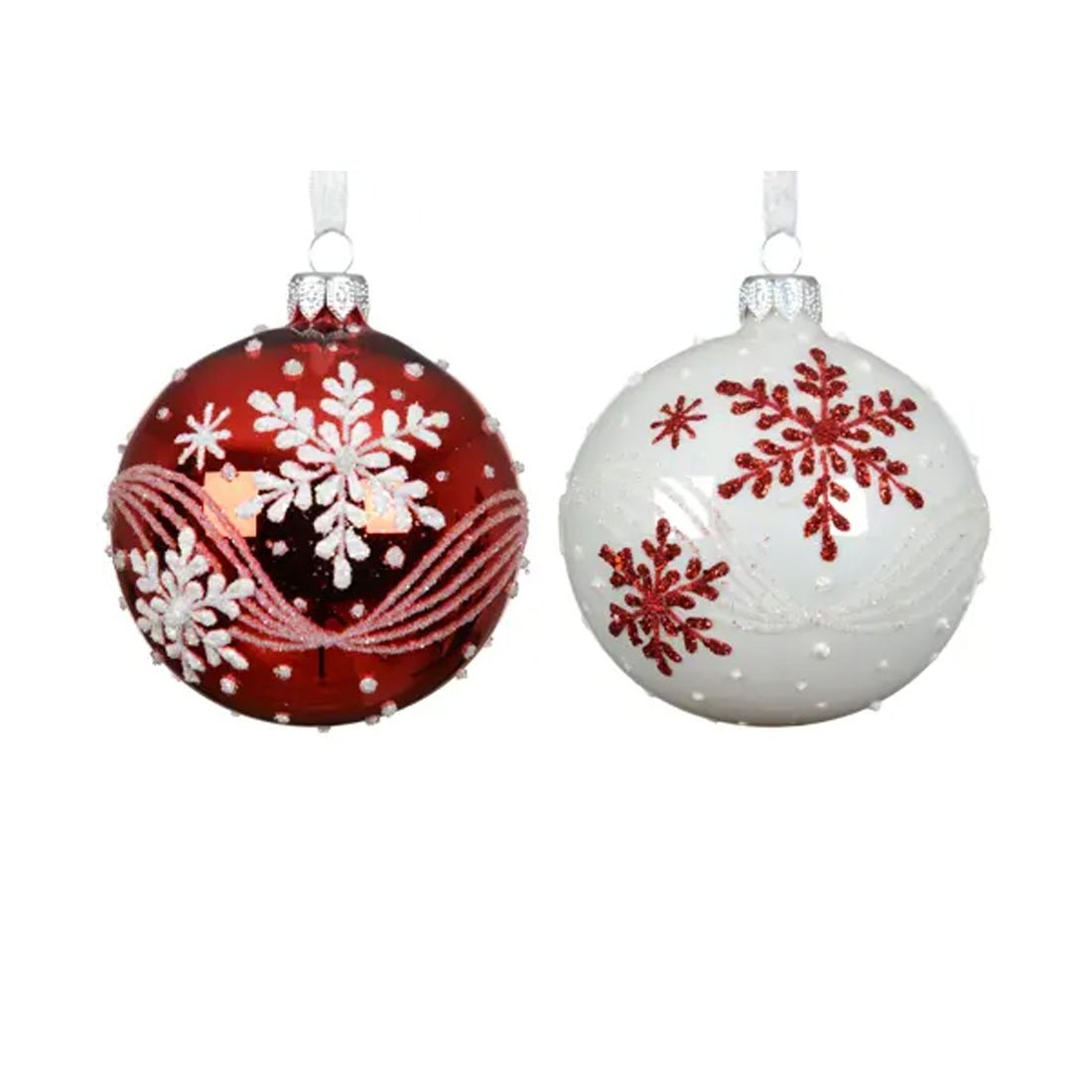 Glitter Snowflake Ball Ornament - Christmas Place
