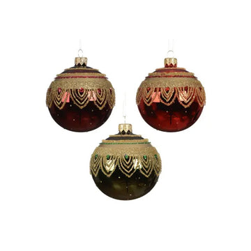 Gold Adorned Ball Ornament - Christmas Place