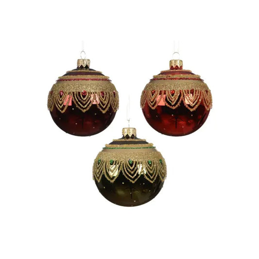Gold Adorned Ball Ornament - Christmas Place