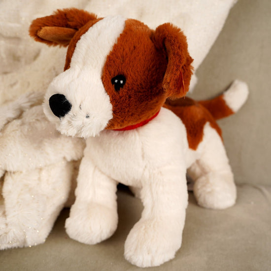 Hand Crafted Steiff Snuffy Dog Plush - Christmas Place