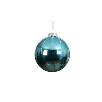 Glass Aqua Ball Ornament