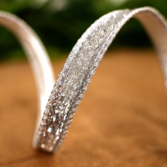 Silver Metallic Velvet Ribbon - Christmas Place