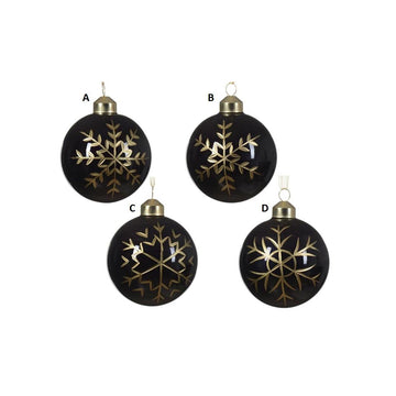 Glass Gold Snowflake Ornament