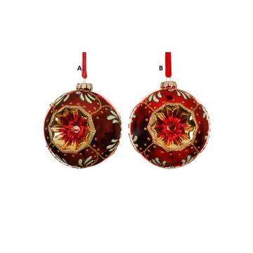 Glass Red Ball Ornament