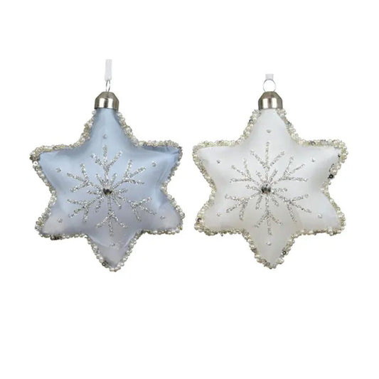 Star Shaped Snowflake Ornament - Christmas Place