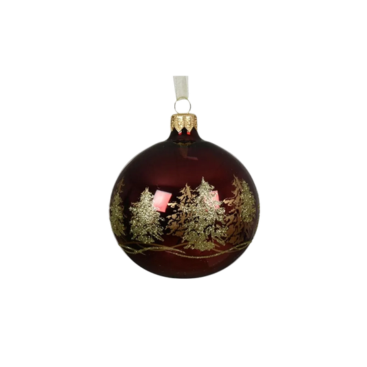 Glass Gold Tree Ornament