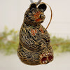 Black Bear Cloisonne Gold Plated Ornament - Christmas Place