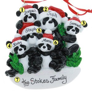 Panda Family of 6 - Christmas Place