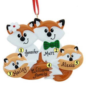Fox Family of 4 - Christmas Place