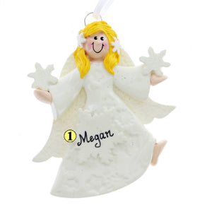 Blonde Hair Snowflake Angel