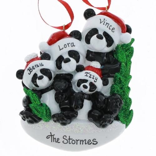 Panda Family of 4