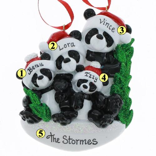 Panda Family of 4