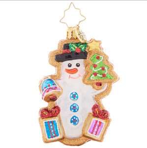2023 Gingerbread Snowman Glass Gem Ornament - Christmas Place