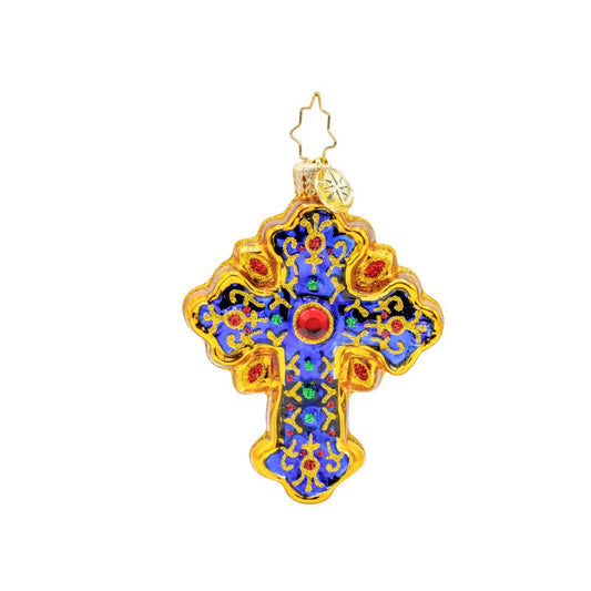 2025 Sacred Season Cross Gem Ornament