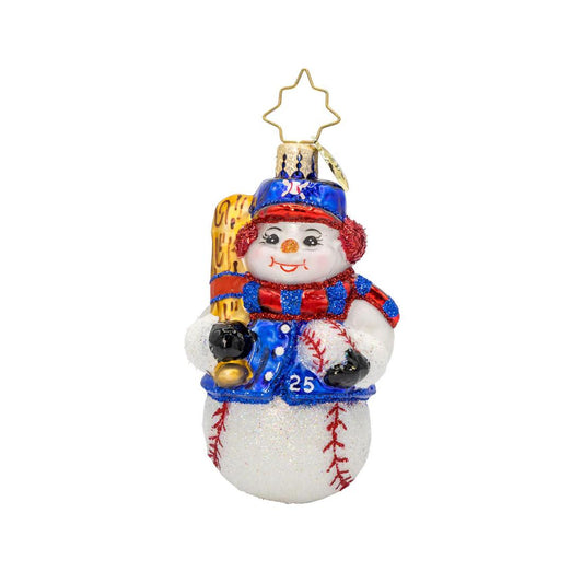 2025 Snowy Slugger Gem Ornament