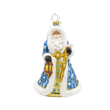 Gilded Grandeur Santa Ornament