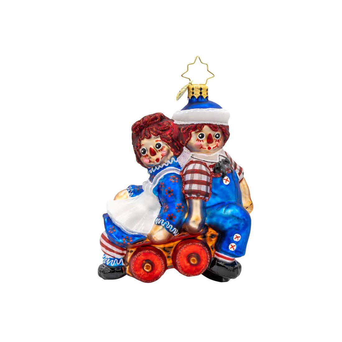 Raggedy Wagon Ride Ornament - Christmas Place