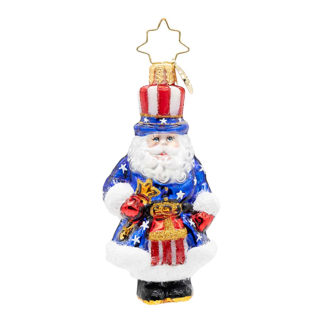 2026 All American Santa Gem Ornament - Christmas Place