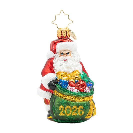 2026 Santas Yearly Gift Drop Gem Ornament