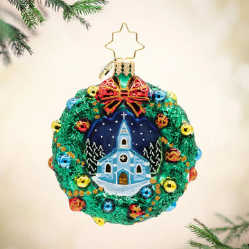 2026 Sacred Harmony Wreath Gem Ornament - Christmas Place