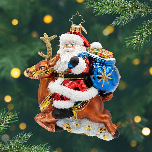2026 Santas Celestial Reindeer Ride Ornament