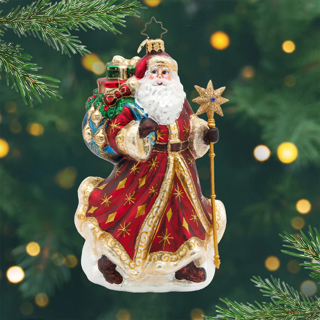 2026 Starlight Keepsake Santa Ornament - Christmas Place