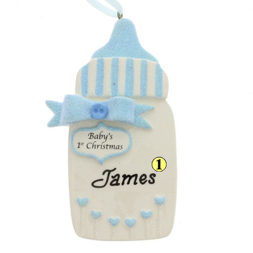First Christmas Baby Boy Bottle
