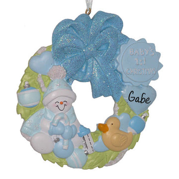 Baby Boy Wreath
