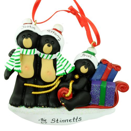 Black Bears Family of 3