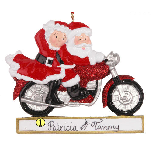 Santa Couple Motorcycle