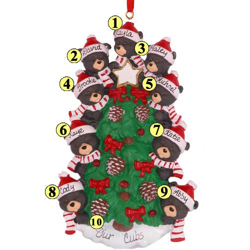 Bear Tree Family of 9 - Christmas Place